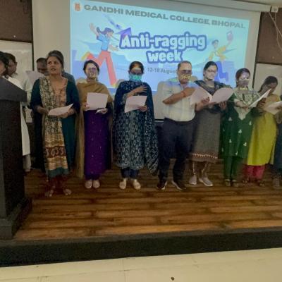 Anti ragging week 12th August to 18th August 2025